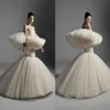 Krikor Jabotian sjöjungfru bröllopsklänningar unika design stropplösa tiered ruffels applikationer brudklänningar mantel de marie anpassade weddin1962