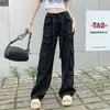 Cargo Pants Women Overalls High Street Casual Jeans y2k Trousers Large Pockets Streetwear Pants Loose Casual Pants Baggy