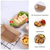 Gift Wrap Kraft Paper Box Eco-friendly Food Packing Boxes French Fries Cases Ice Cream Cake Storage Trays