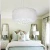 Pendant Lamps Remote Control Girls Room Cute Crystal Lamp LED Korean Feather Combined With Features