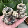 Tiger Skin Jasper Snake Figurine Animal Art Trick Gifts Handmade Beautiful Miniature Natural Quartz Crystal Gemstone Reptile Statue Specimen Carving Home Decor