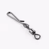 Fiske tillbehör 120pcsbox flerstorlek fiske rullande svängbar interlock snap hook lure connector terminal tackla svängbar fiskverktygstillbehör 230619