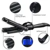 Curling Irons Sonofly 22mm LCD Hair Curler Electric Triple Barrel Barrel Waver Waver Tools Anions Fast Heating JF 112 230619