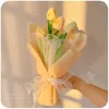 Decorative Flowers Tulip Simulation Hand Holding Fake Flower Bouquet Po Props Decoration Birthday Party Holiday Gift Bedroom