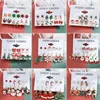 Boucles d'oreilles pendantes 6 paires de boucles d'oreilles goutte de noël ensemble arbre de noël bonhomme de neige père noël wapiti flocon de neige clous d'oreille 2023 cadeau