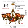 Pendant Lamps Retro Coloured Glass Colorful Living Room Restaurant Bar Shop Chafing Dish Red Lamp.Bohemia Lights