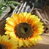 Dried Flowers Artificial Silk Large Sunflower Head for DIY Wreath Craft Home Wedding Decoration Fake Size