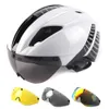 Radfahrenhelme Objektiv Magnetische Schutzbrillen Helm Rennrad Rennrad mit abnehmbaren Linsen Sonne Outdoor Zeitfahren Sicherheitskappe M L 230619