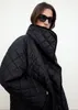 Women's Trench Coats Simple Winter Cotton Coat Long Black Sleeve Cotton-padded Jacket Warm Thin Women