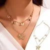 Hanger Kettingen Choker Kettingen Ketting Vrouwen Twee Layer Ronde Goud Kleur Chocker Hals Mode Collier Femme Kraag Rasae