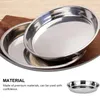 Dinnerware Sets Stainless Steel Disc Korean Bbq Grill Pan Home Barbecue Tray Holder Plate Dish Practical Storage Child