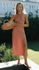 Podstawowe sukienki swobodne WildPinky vneck kantar podzielony długie wakacje spaghetti sukienka letnie kobiety ploka kropka backless plaża 230619