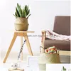 Planters POTS BAMBUA LAGRING PURMADE KORME BAKTABLE PLANTER MTIFUNCTIONAL Tvätten Stwork Wicker Rattan Seagrass Garden Flow Dhimj