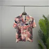 Män designer skjortor sommar shoort hylsa casual skjortor mode lösa polos strandstil andningsbara tshirts tees kläder m-3xl q43