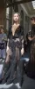 Zuhair Murad Классические черные выпускные платья чистые кружевы формальные сексуальные сексуальные Deep V Nece Вечерние носите с длинными рукавами специальное платье