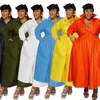 Robes décontractées femmes mode couleur unie revers simple boutonnage chemise à manches longues Style coréen robe féminine