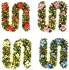 Decorative Flowers Wreaths 2.7m LED Light Christmas Rattan wreath Luxury Decorations Garland Decoration with Lights Xmas Home Party 230619