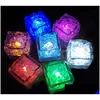 Party Decoration Fast Christmas Flash Ice Cube Wateractived LED Light Sätt i vattendryck matiskt för Drop Delivery Home DHKMR