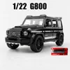 Diecast Model car 1 22 G800 SUV Alloy Car Model Diecast Simulation Metal Toy Off-road Vehicles Sound Light Childrens Gifts Collection 230617