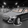 Modèle de voiture moulé sous pression 1 22 Maybach S680 alliage métal modèle de voiture moulé sous pression en métal jouet véhicules modèle de voiture haute simulation son et lumière cadeau pour enfants 230617