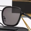 дизайнерские солнцезащитные очки мужские квадратные солнцезащитные очки DT Mach Sunglass женские солнцезащитные очки с двойной перемычкой в металлической оправе модные солнцезащитные очки для отдыха