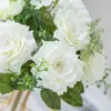 Flores secas de seda artificial, ramo de peonías, cabeza de tenedor, 4 hortensias para Navidad, boda, decoración del hogar, suministros para fiestas del día de San Valentín