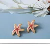 Stud Earrings Trendy Colorful Starfish Dangle Cute Personality Rhinestone For Teens Luxury Jewelry Summer Party Gifts 2023