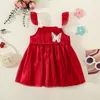 Flickaklänningar 2023-05-25 LIORITIIN 0-3 Years Toddler Baby Girls Princess Dress Elegant Butterfly Wings A-Line Party Summer Clothing