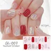 Nail Stickers 16 Tips/Sheet Glitter Serie Poeder Pailletten Zelfklevende Sticker Nagels Designer Art Decoratie Volledige Schoonheid