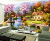 Bakgrundsbilder Anpassad alla storlekar Mural Wallpaper 3d Green Virgin Forest Nature Landscape Wall Målning Dekor Klistermärken Papper