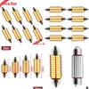 Dekoratif ışıklar 8pcs/set araba iç kubbe lambası C10W C5W LED BBS 31mm42mm Süper Parlak Işık 4014 DC12V Okuma BB Festoon Drop de Dhrez