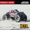 1:16 4WD Carro de corrida de alta velocidade à prova d'água IPX6 45 Km/h Rádio Controle Remoto Off Road Vehicle 2.4GHz Brinquedos infantis