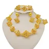 Necklace Earrings Set Dubai Jewelry Bridal Wedding Party Flower Collares Bracelet Ring African Fashion Women Jewellery