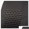 Car Seat Covers Black 4Mm Sponge Ers Sporty Design With Three Zipper Rear Split Accessories Interior Drop Delivery Mobiles Motorcycle Dhy7L