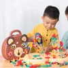 Outils Atelier Enfants Perceuse Électrique Boîte À Outils Foreur Jeux Outil Jouet pour Garçons 4 6 Ans Montessori Vis Puzzle Enfant Faire semblant De Jouer Jouets Cadeau 230617