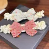 Haaraccessoires 2 stks/set Hoge Elastische Baby Hoofdbanden Print Geknoopt Bows Bands Voor Meisjes Kids Ornamenten Hoofdtooi