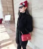 Women's Knits Women Hooded Mink Cashmere Coat Sweater With Hood Genuine Long Knitted Tbsr290