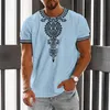 Herr t-shirts vintage etnisk t-shirt 3d tryckkläder o-hals män toppar överdimensionerade kort ärm tee sommar lös man streetwear mens kläder 230619