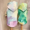 Abbigliamento per cani Pet Tie Dye Felpa con cappuccio Fashion Trend Schnauzer Teddy Cute Puppy Cat Felpa Bulldog francese Abbigliamento Yorkie Felpe con cappuccio per cani 230617