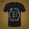 Nowy styl Phillip Plain Men T Shirts Designer Pp Skull Diamond T Shirt Short Rleeve Dollar Brown Bear Brand Tee Wysokiej jakości czaszki T Shirt Tops P2092