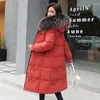 Płaszcze damskie 2023 Zimowe kobiety z kapturem płaszcz bawełniany kurtka Sciągła długie dwustronne kurtki grubość ciepłe parki