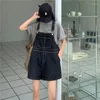 Women's Shorts Summer Denim Overalls Women High Waist Pocket Wide Leg Jumpsuit Korean Female Casual Fashion Loose Button Jean