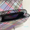 Дизайнерская сумочка красочные клетчатые мешки с поперечным телом для женщин