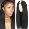 Nxy cheveux perruques 12 30 pouces crépus droite couleur naturelle Yaki perruque synthétique pas cher pour les femmes noires pleine Machine faite 230619