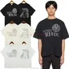 Designer Mode Kleidung T-Shirts T-Shirt Rhude Neu 2023 Sommer Abzeichen Brief Drucken High Street Fashion Marke Herren Damen Casual Lose Kurzarm T-Shirt Baumwolle Streetw