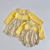 Trui Betsy Bloemen Kinderen Truien Jumpers Gebreide Trui Vest Voor Baby Meisjes Kleding Kids Peuter Knitwears 230619