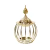 Ljusstakar 2 i 1 Iron Art Wire Tea Light Holder Classic Candlestick Golden rökelsebrännare med lock Desktop Decoration Ornaments