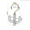 Hooks 1Pc Creative 360-Degree Rotatable Hook Light Luxury Wardrobe No Punching Tie Belt Scarf Bag Cactus Shape