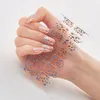 Adesivi per unghie Tre tipi 0f Design minimalista Fashion Polish Tips Design Full Cover Sticker Glitter Series