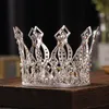 Hair Clips Barrettes Silver Color Crystal Tiaras And Crowns Colorful Round Queen Diadems Wedding Accessories Bridal Jewelry Gift 230619